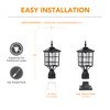 Kemeco ST4224Q-A Solar Post Light Outdoor, Landscape Led Squared Frame