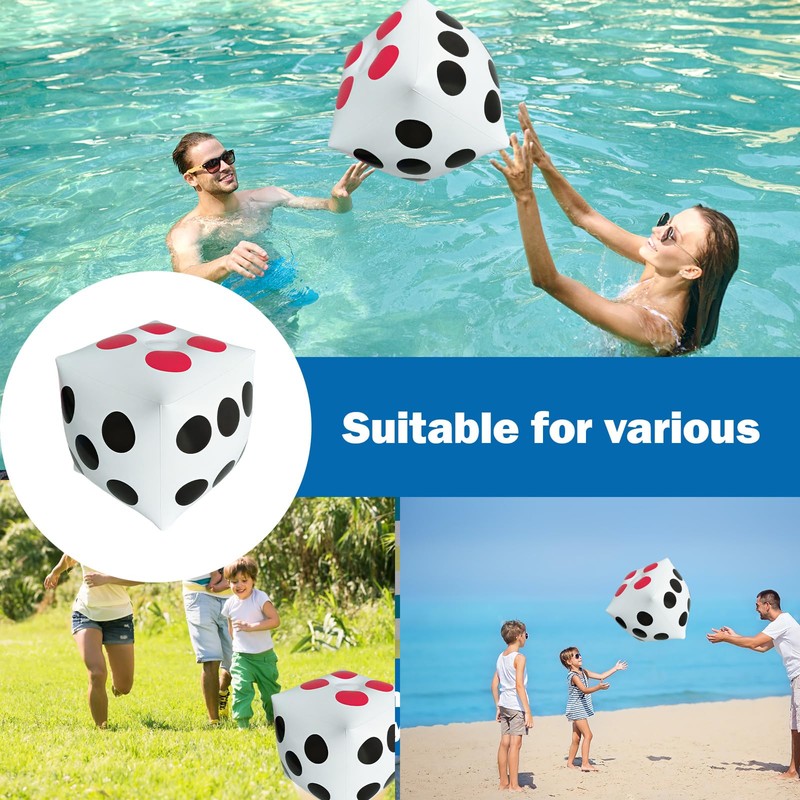 Cubi gonfiabili da 30 cm, robusti dadi jumbo per interni