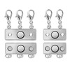 Magnetic Necklace Clasps, 2PCS 14 Whitegold Multi Magnetic Necklace Layering