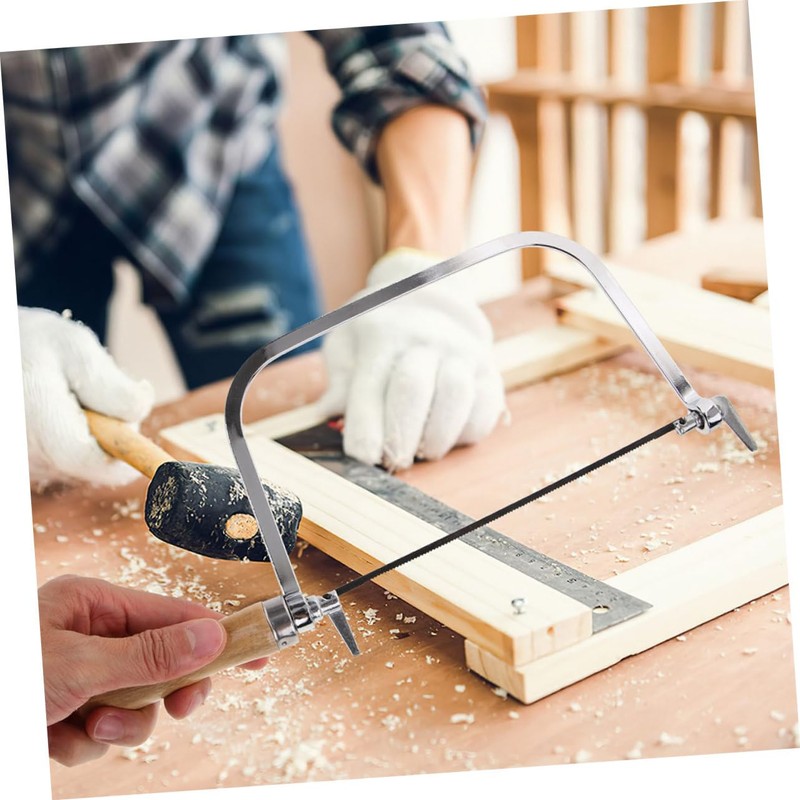 jojofuny Wooden-handled Scroll Saw Machine Fret Saw Jewelry Tool Saw