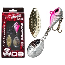 Wild Devil Baits Multi Tail Spin Jig Lead Head Spinner Jig Spinner Artificial Bait Fishing Lure (Hot Pink, 10 g)