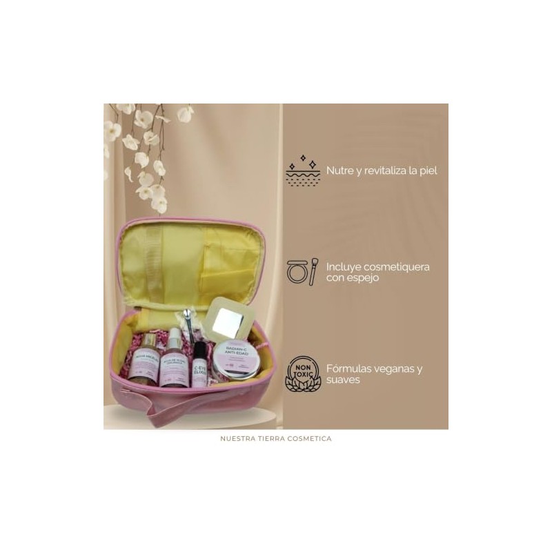 Nuestra Tierra Cosmética Kit Ritual Rejuvenecedor 4 Pasos, Agua Micelar,