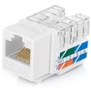 Everest Media Solutions 90° Angled CAT6A Keystone Jack in White