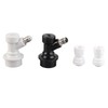 2Pcs Home Brewing Ball Lock Keg Connector + 8mm‑1/4in FFL