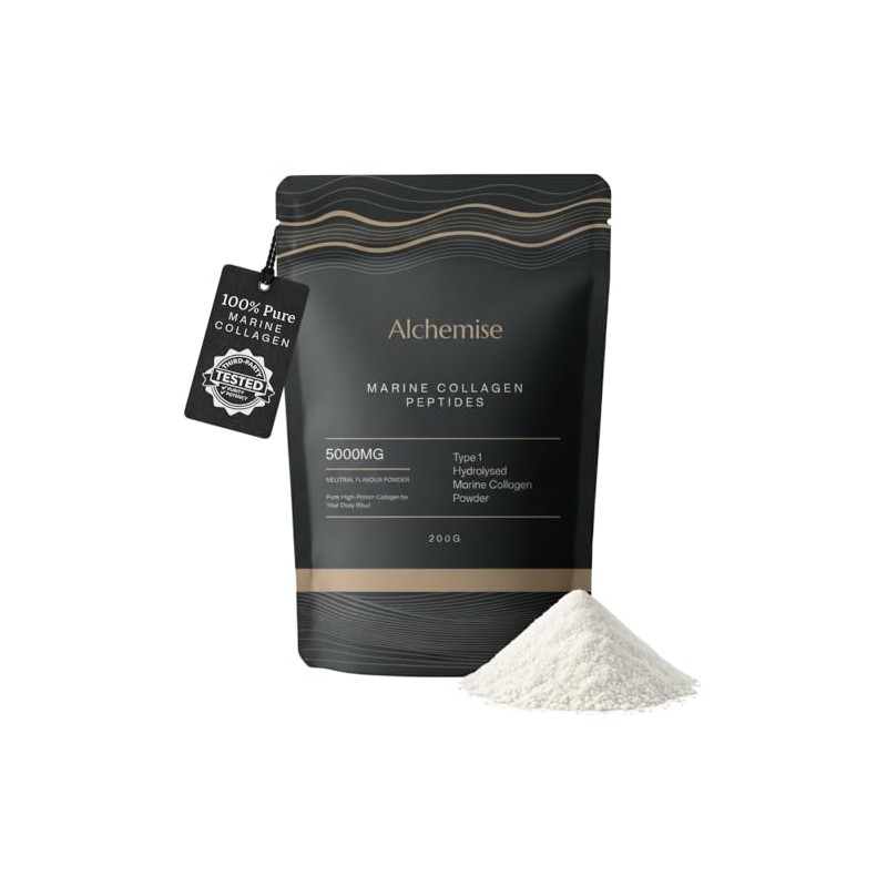 Marine Collagen Powder 200g, Hydrolysed Collagen Peptides Type 1, 40