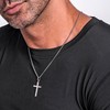 Murtoo 925 Silver Cross Necklace for Men, Sterling Sliver Men’s