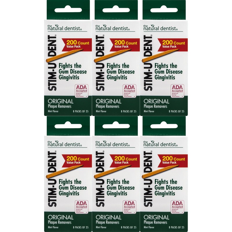 The Natural Dentist Stim-U-Dent Original Plaque Removers, Wooden Plaque Removers,