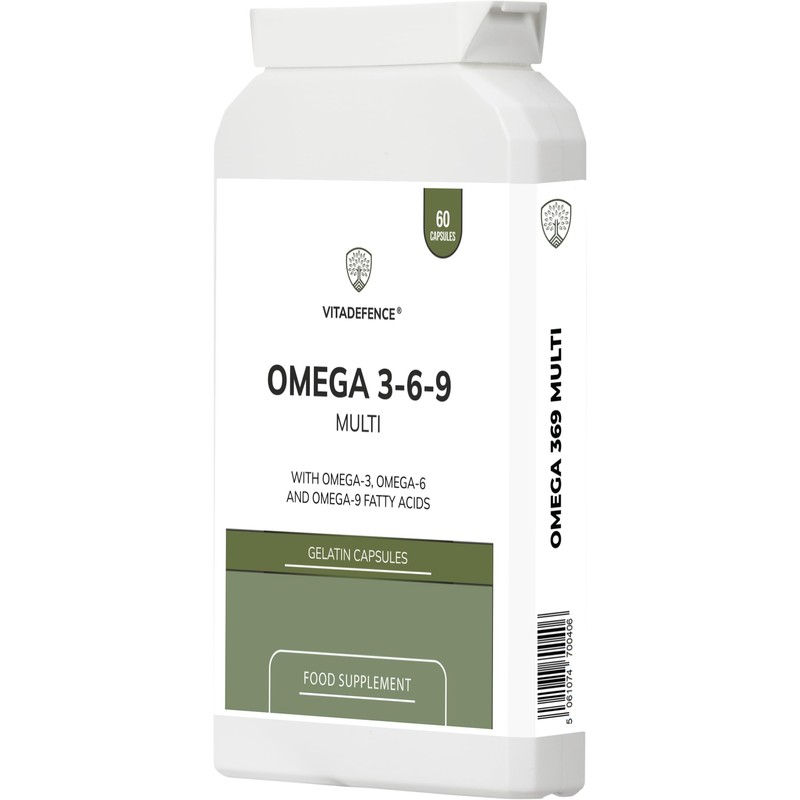 Vitadefence Omega 3-6-9 Multi, Fish Oil with Flaxseed and Sunflower