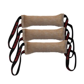 Redline K9 Bundle of 3 Jute Tug Toys 3" x 12" with 2 Handles Dog Tug Toy