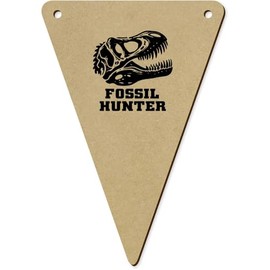 5 x 140mm 'Fossil Hunter Dinosaur Skull' Wooden Bunting Flags (BN00084612)