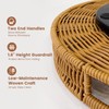 VAZINE 12 Inch Rattan Lazy Susan Turntable Organizer, Round Rotating