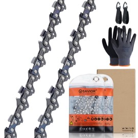 Savior 2Pack H78 20 Inch Chainsaw Chain .325" Pitch .050" Gauge 78 Drive Links Low-Kickback for Husqvarna 450 455 Poulan Craftsman Chain Replacement Oregon H78, 20BPX78CQ