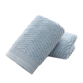 Lovely & Colorful Cotton Hand Towels ( Light Blue, 2-Pack, 14" x 29") for Bath, Hand, Face, Gym and Spa