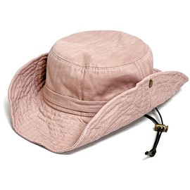 hat-1245 Safari Hat, Large Size, Kids Size, 21.3 - 25.2 inches (54 - 64 cm), Adult & Children, Adventure Hat, UV Wide-Brim Festivals, Outdoor, Pink