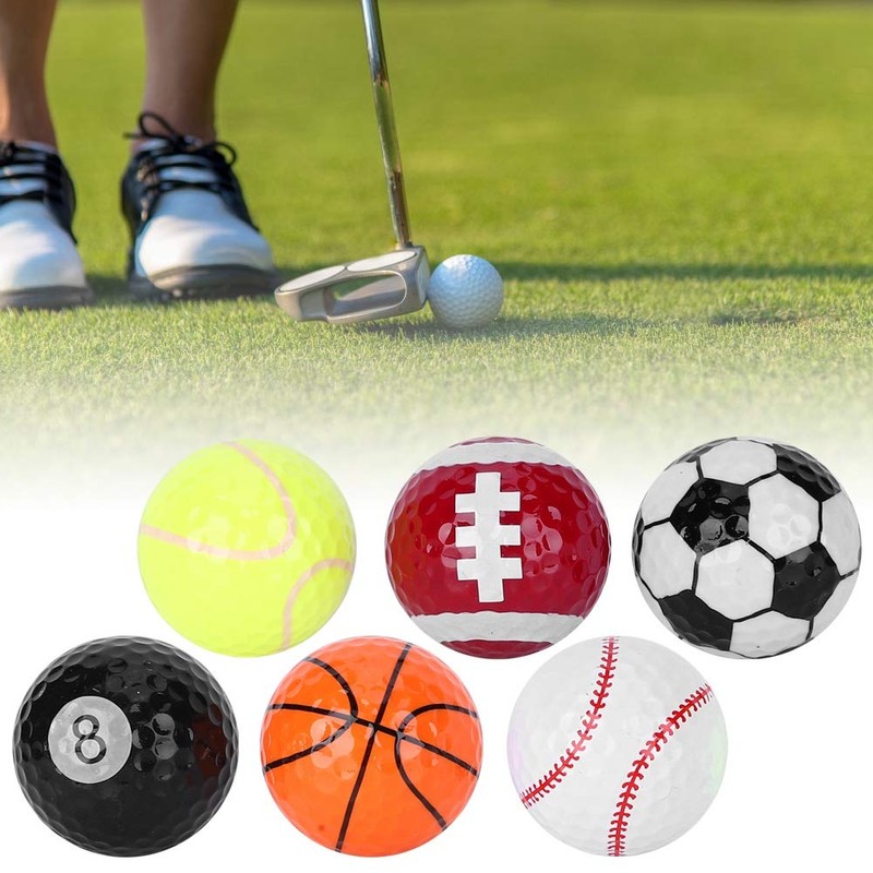 Keenso 6 Piezas de Pelotas de Golf,Novedad Pelotas Golf Accesorio