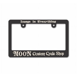 MOONEYES Image is Everything_NF-MG130MMCS-MON License Plate Frame for Motorcycles 4.8 fl oz (126 cc) or more Black