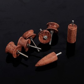 Leather Polisher, 7 Pieces Rosewood Leather Polisher Kit, Leather Work Tools, Leather Tools, Polishing Tool, Leather Slicker Tool and Leather Polishing Tool, for Dremel Rotary