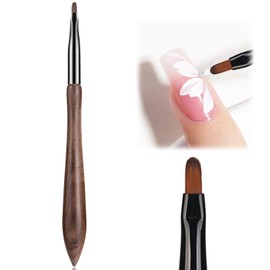 MOLILON Nail Art Brushes, Flowers Drawing Nail Brush, Versatile Nails Painting Pen Tools for Acrylic Round Flat Painting Petals Leaves and Intricate Art Designs for DIY & Salon Use