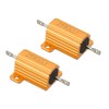 PATIKIL 25W 2 Ohm Aluminum Shell Resistor, 2 Pack Aluminum