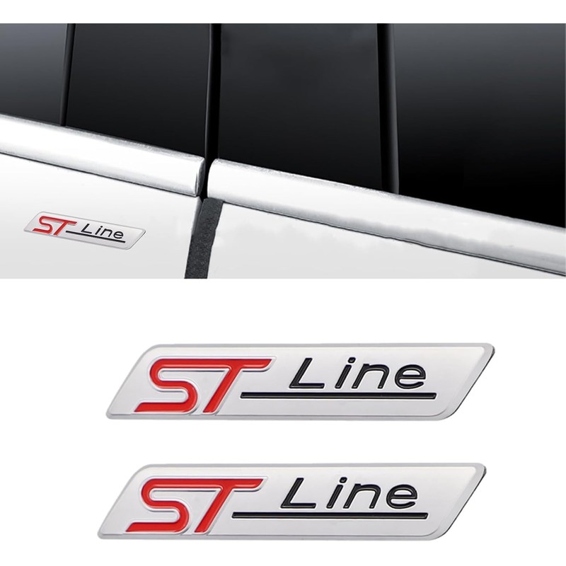 1pcs 3D Metal ST Line Rear Car Emblem Badge, fiesta