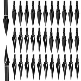 SERfawnCH Traditional Broadheads 30 Pack, Heat-Treated 100/125 Grain Practice Arrow Tips for Compound & Recurve Bows, Hunting & Target Archery‌