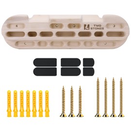 TWO STONES Climbing Hangboard Rock Climbing Training as Climbing Fingerboard with Jugs, Slopes and Edges, Pockets as Door Mounted Training Station Rock Climbing Pull Up Bar (CJ-HB2001)