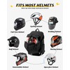Large Black Helmet Backpack for Motorcycle Riders, Waterproof Large Capacity