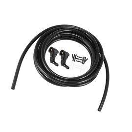 Hihaha Front Windshield Washer Hose Kit Fit for Honda Accord with 3 Meter Washer Fluid Hose 12 Pcs Hose Connectors - Pack of 15 Black Durable Material