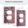 YIJIKJY Decorative Outlet Covers Pink Leopard Glitter Diamonds Texture 1