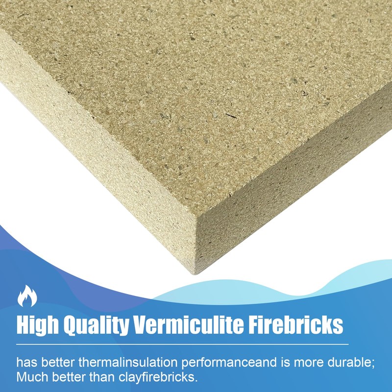 Protalwell Fire Bricks, Size 9″ x 4-1/2″ x 2-1/2″, 6-Pack,