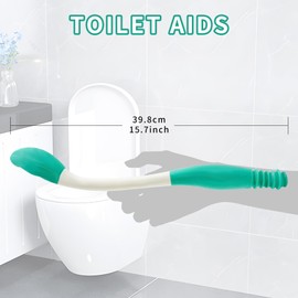 Butt Wiper Tool, 15.7" Comfort Wipe Toilet Aid for Wiping Bottom, Bottom Buddy Wiping Aid for Disabled, Elderly, Overweight, Pregnant People, Easy to Use Bottom Buddy Wiping Assist Tool