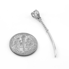 Claddagh Gold Dainty 925 Sterling Silver Katana Japanese Samurai Short Sword Charm Pendant