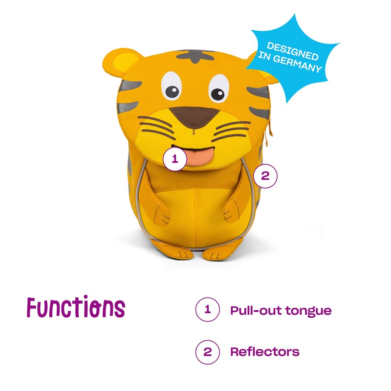 Affenzahn Little Friend Children's Backpack 25 cm, Timmy Tiger