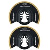 Vearter 2PCS Titanium Oscillating Saw Blades, 88mm Semi Circle Bi-Metal