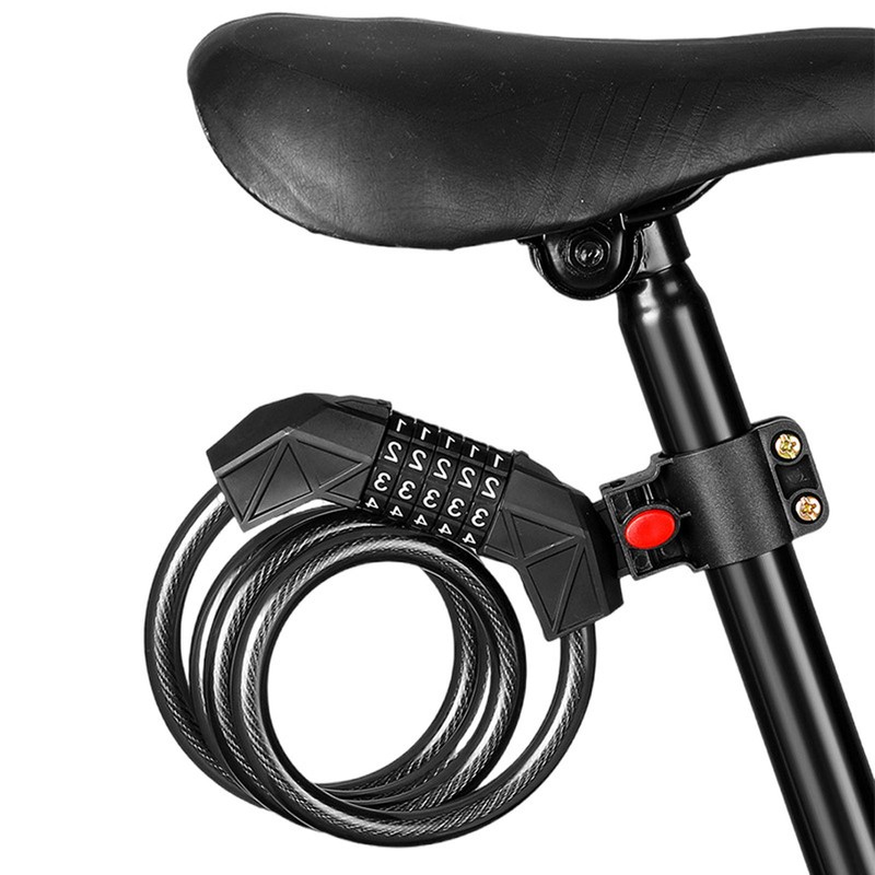 3.6ft Bicycle Lock with Mounting Bracket Anti Theft Universal 5