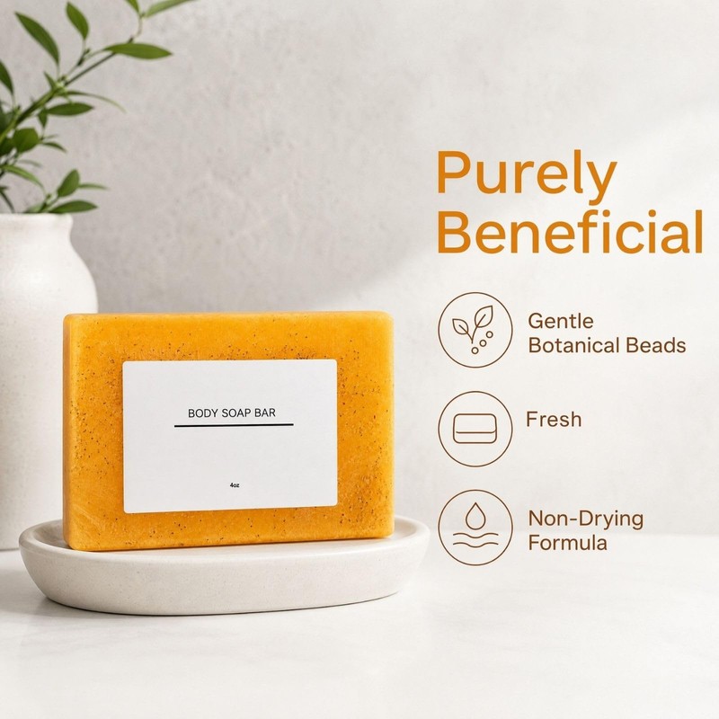 3PCS Body Soap Bar, Handmade Cleansing Soap for Face &