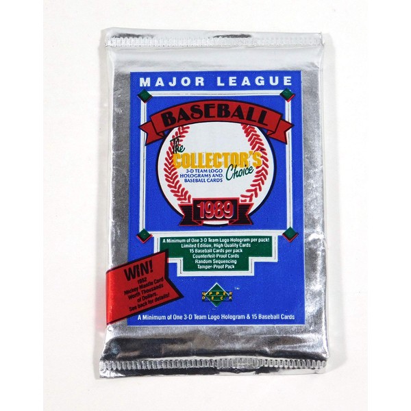 (1)-1989 Upper Deck Low Series Baseball Pack Fresh From Box