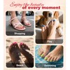 Morily Solid Deep Purple Press on Toenails for Women, 24