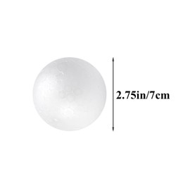 Crafjie Craft Foam Balls 2.75 Inches in Diameter 20-Pack, Smooth Polystyrenets Foam Ball, for Decoration Household School Projects DIY Arts and Craft, White