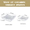 White Ceramic Square Dinner Plate Pillow Shaped, Simple and Vivid