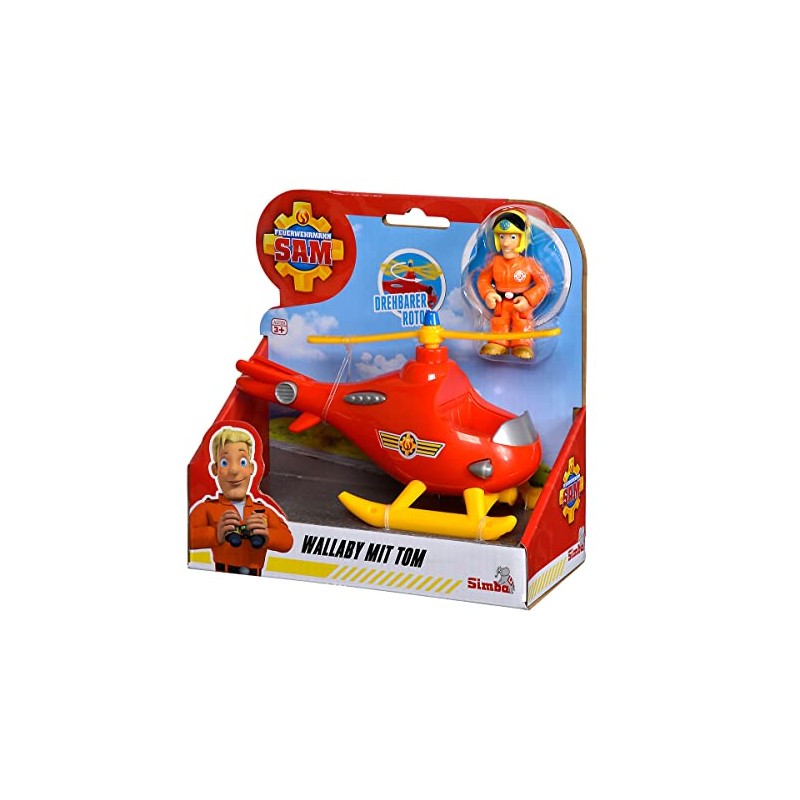 Simba 109252507 Fireman Sam Wallaby, Childlike Version with Tom Thomas