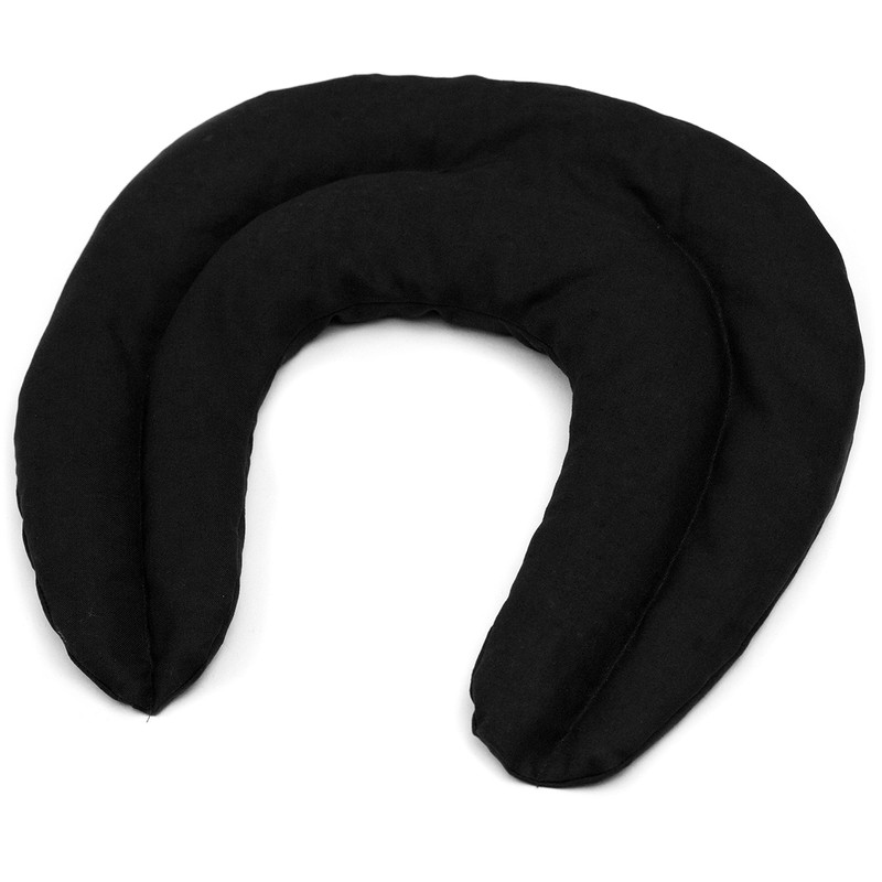 Linseed Neck Pillow with Chambers, Black, Linseed Cushion, Neck Pillow,