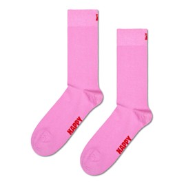 Happy Socks Solid Colored Sock Set- For Men and Women, Made with Sustainable Organic Cotton (US, Alpha, Medium, Large, Regular, Regular, 3-Pack Black,Pink & White)