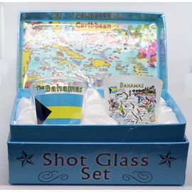 Bahamas Beach Chairs Boxed Shot Glass Set (Set of 2)