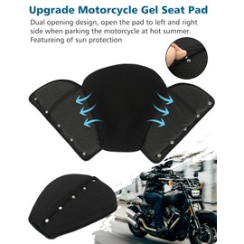 SUNPIE Motorcycle Seat Cushion Gel Pad Universal Motorcycles Gel Seat Cover with Sun Protection Covers 3D Honeycomb Foldable Seats Pads Breathable Comfortable UV Resistance for Motorbike Long Rides