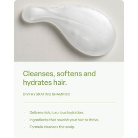 Divi Hydrating Shampoo for Women and Men - Gently Cleanses and Removes Scalp Buildup - Hydrates, Strengthens, and Nourishes Hair - Vegan, Cruelty-Free, Paraben-Free, 12 Fl Oz