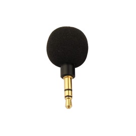 Futheda 3.5mm Mini 3-Pole Stereo Omnidirectional Mic Portable Microphone Compatible with Mobile Phone Pad PC Laptop Studio Video Recording Noise Cancelling Small Mic Plug and Play