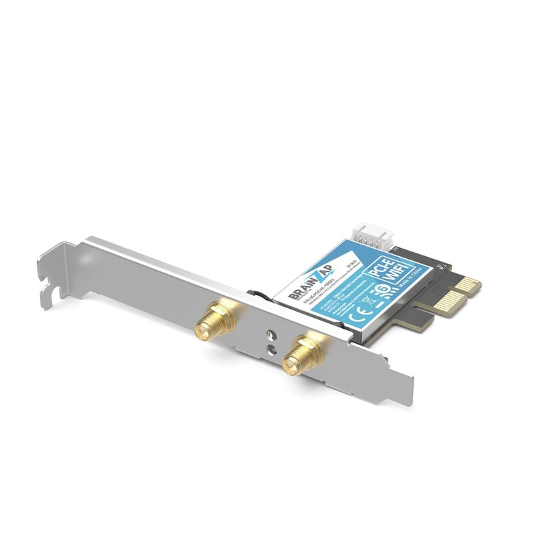 BRAINZAP 1800 Mbit/s PCIe PCI-Express WLAN Card WiFi 6 2.4/5/