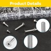 1000 Pcs M4 Countersunk Bolts and Nuts Set, Assorted Nuts