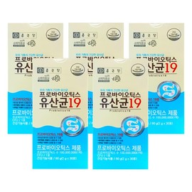 Chong Kun Dang Probiotics Lactobacillus 19 2g x 30 sachets 5 units HIS Chong Kun Dang Probiotics Oil / 종근당 프로바이오틱스 유산균19 2g x 30포 5개 HIS 종근당 프로바이오틱스 유
